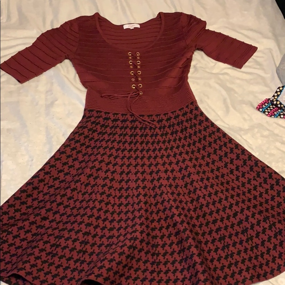 Black and Burgundy dress